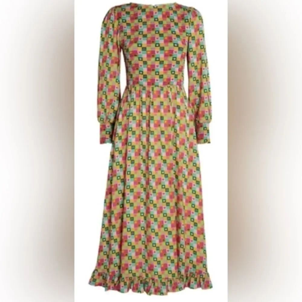 NWT Olivia Rubin delphine printed long dress size 4 D2